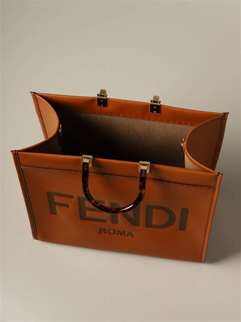 fendi shopping bag logo|Fendi small tote bag.